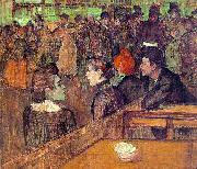  Henri  Toulouse-Lautrec At the Moulin de la Galette oil on canvas